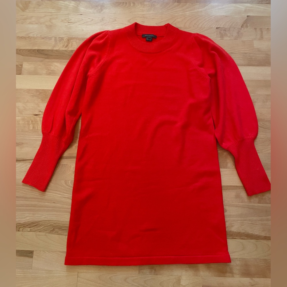 French connection red sweater dress